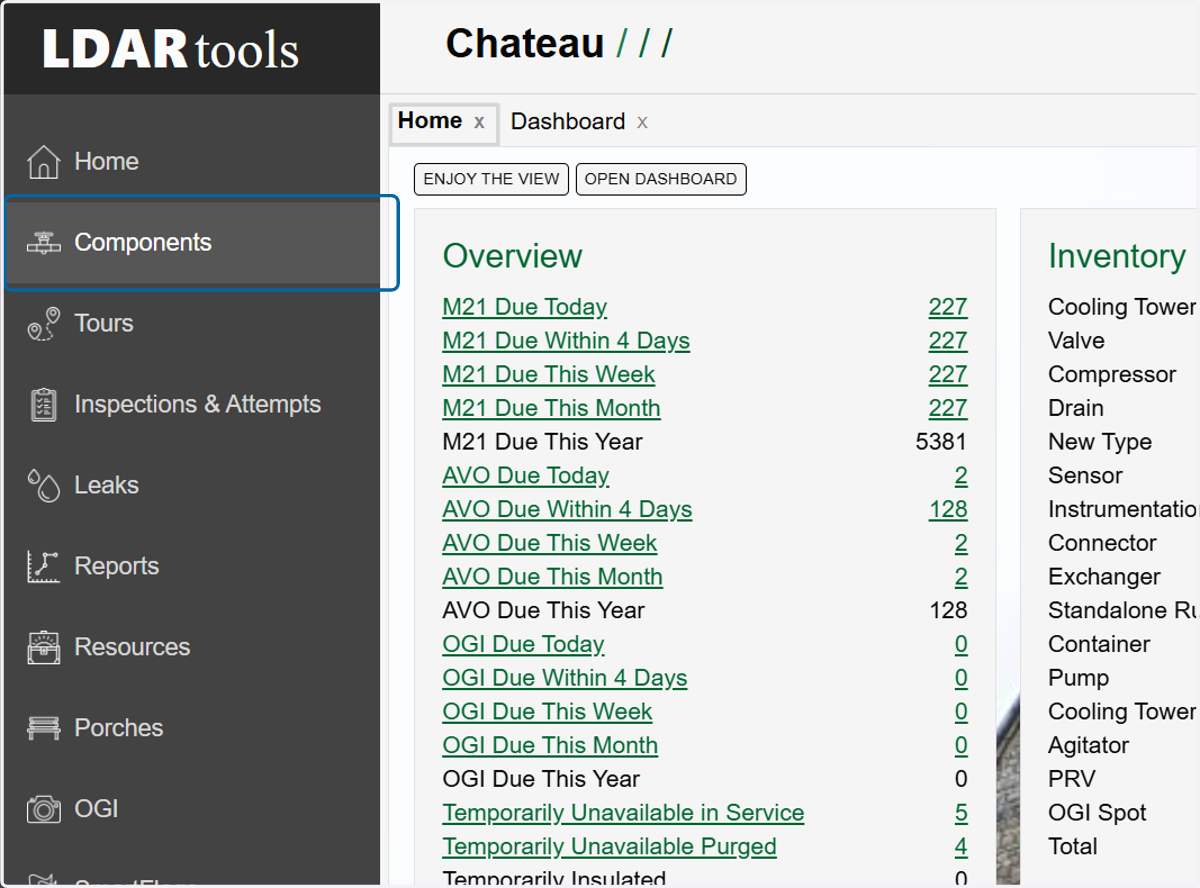 Click on Components