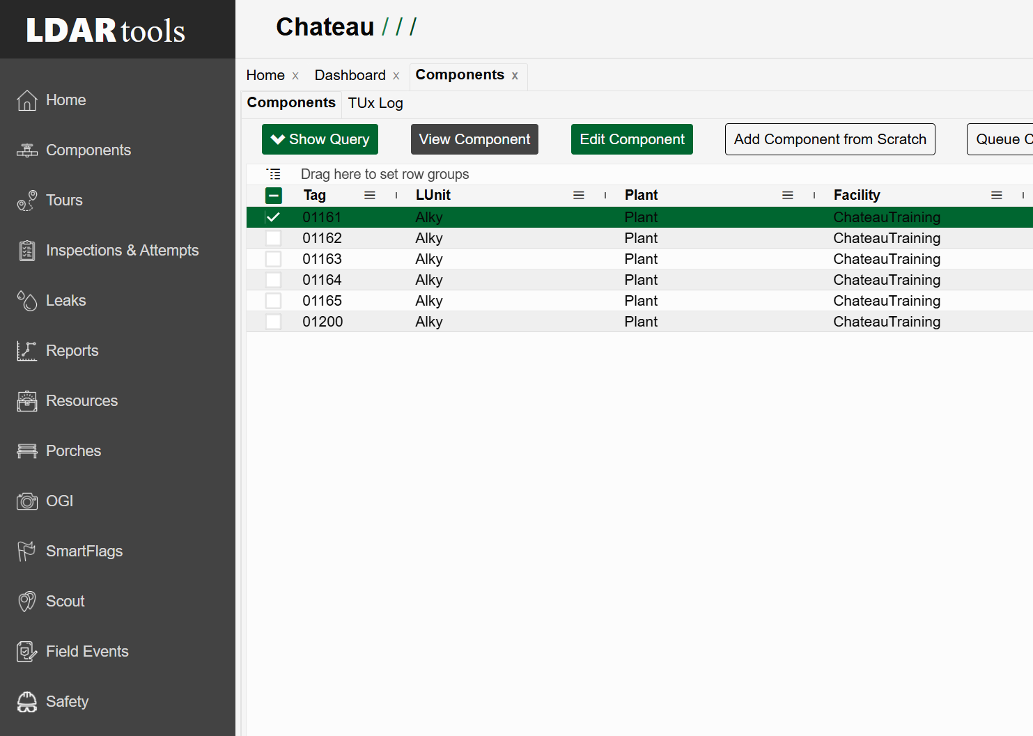 Click on View Component