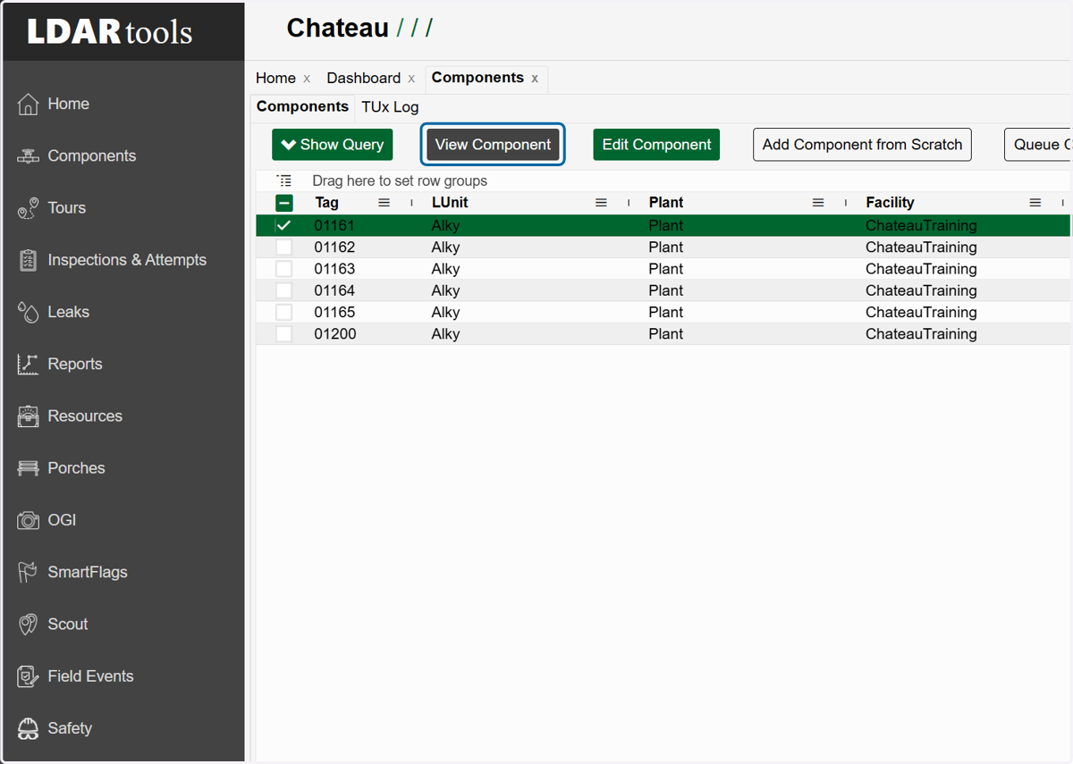 Click on View Component