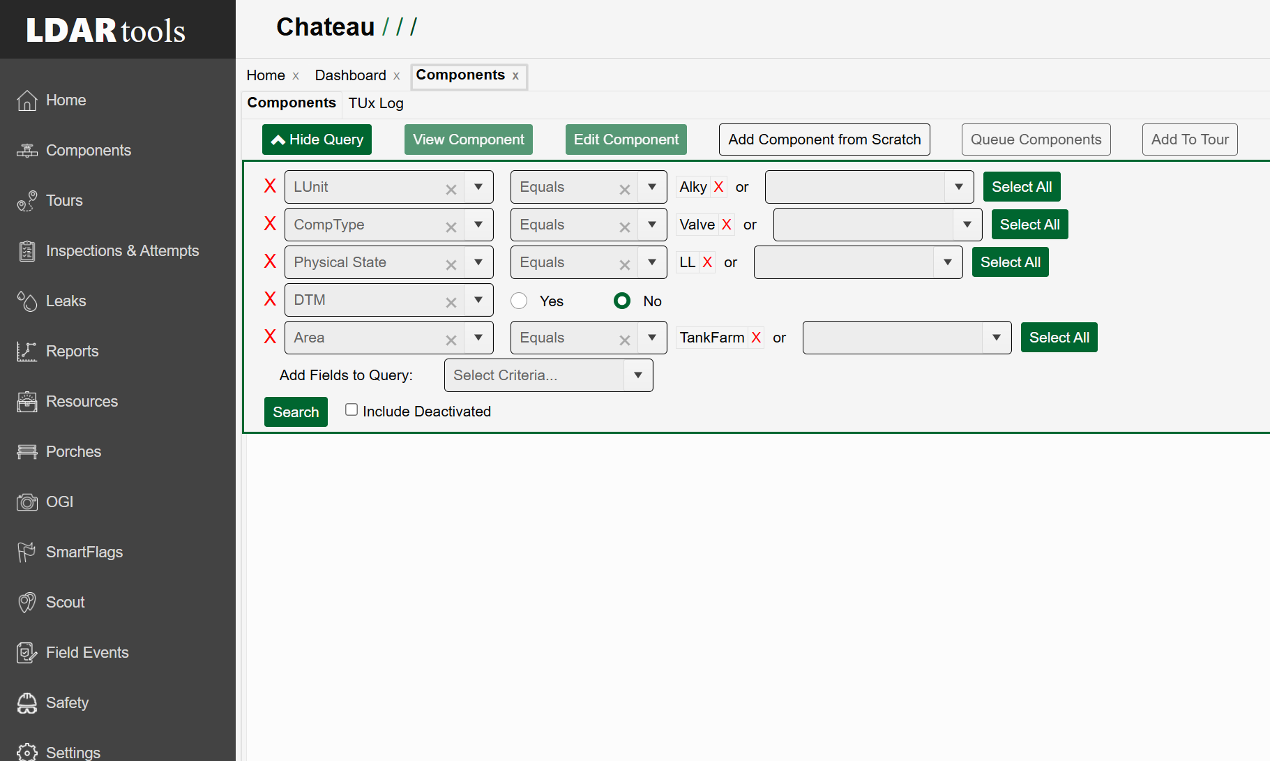 Utilize the query builder to find existing components that closely resemble the one you are about to add.