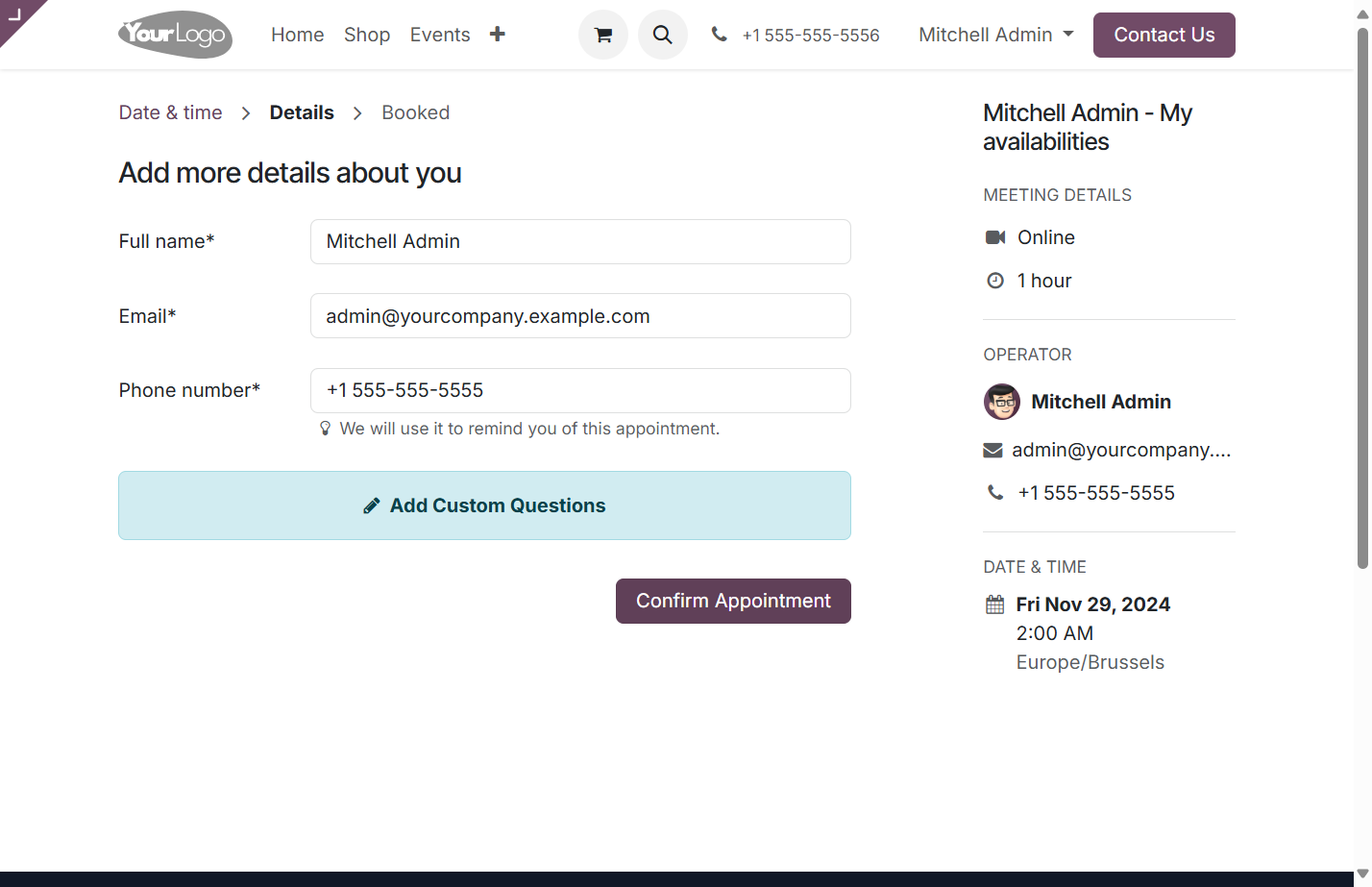 After choosing the slot, just click on Confirm Appointment