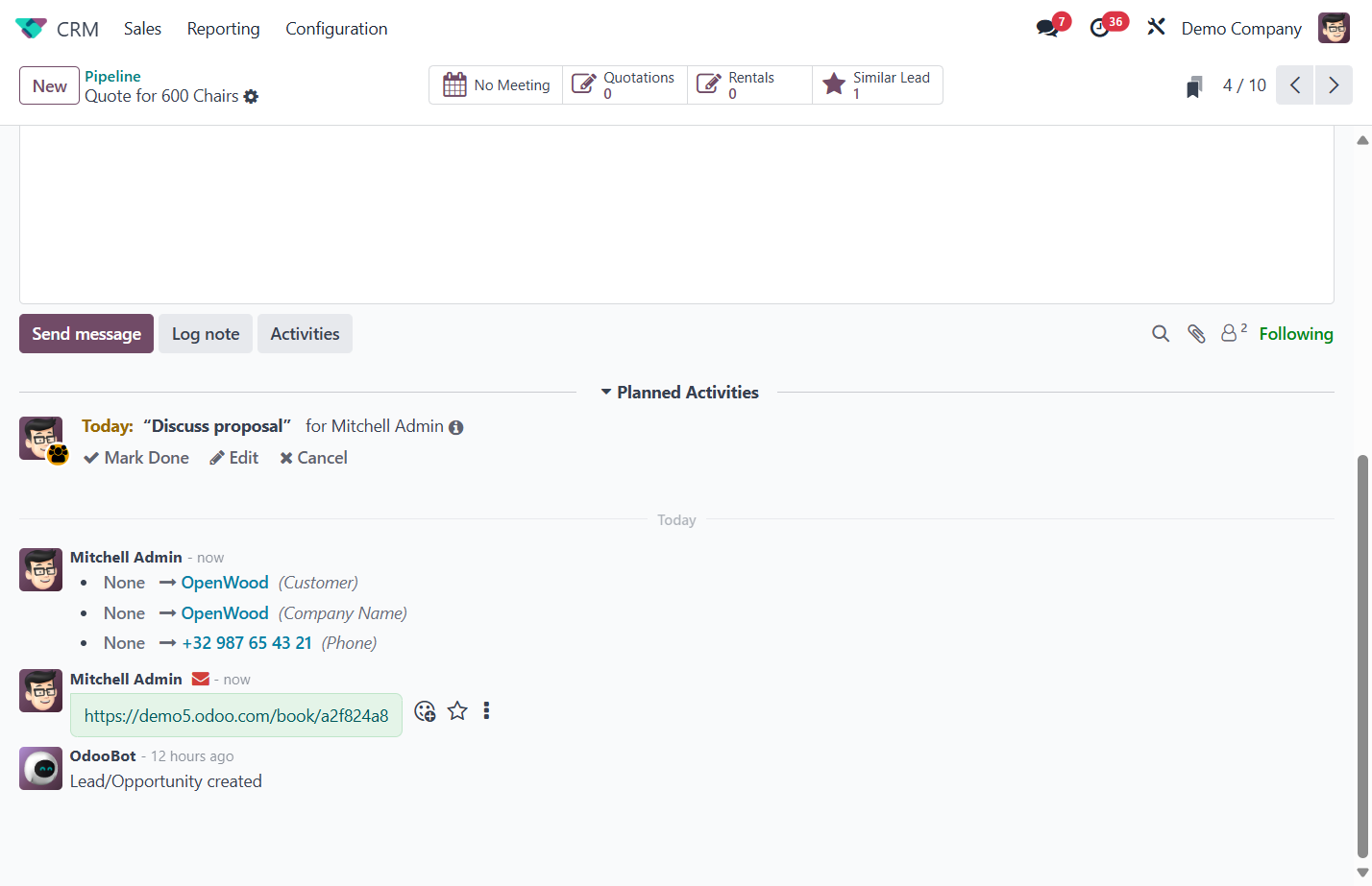 Click on https://demo5.odoo.com/book/a2f824a8