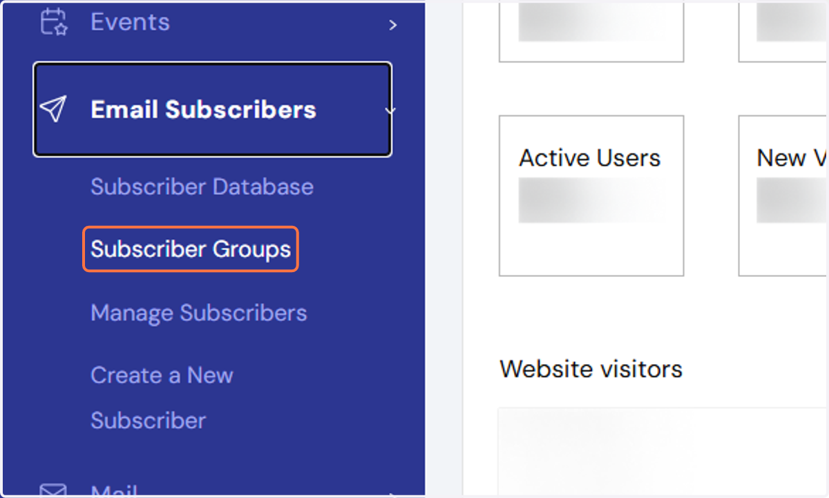 Click on Subscriber Groups