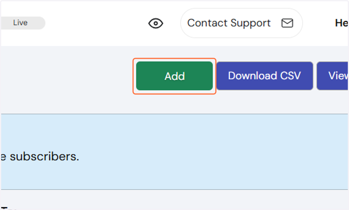 Click on Add