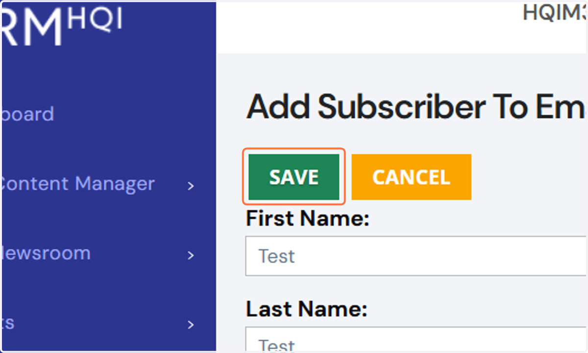 Click on Save