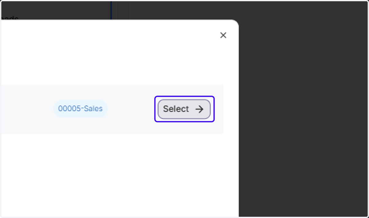 Click on "Select"