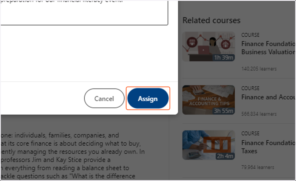 Click on Assign