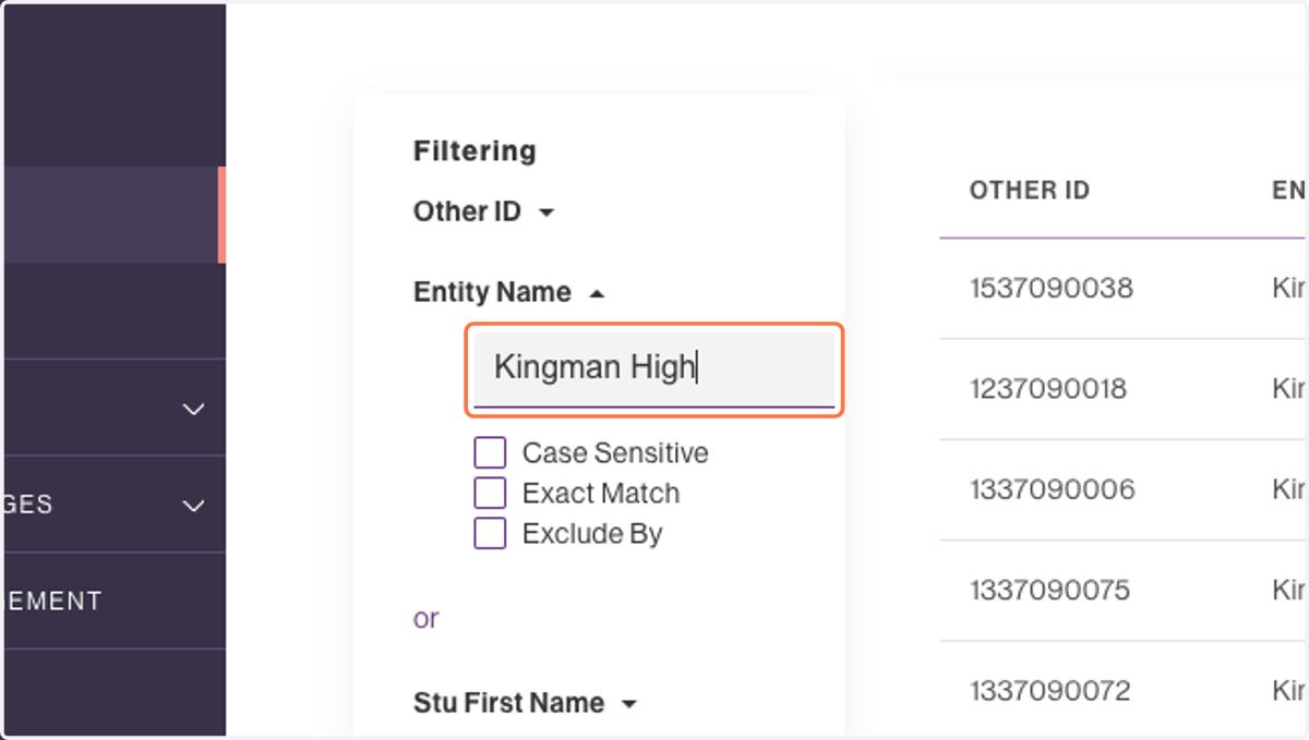 Type "Kingman High"