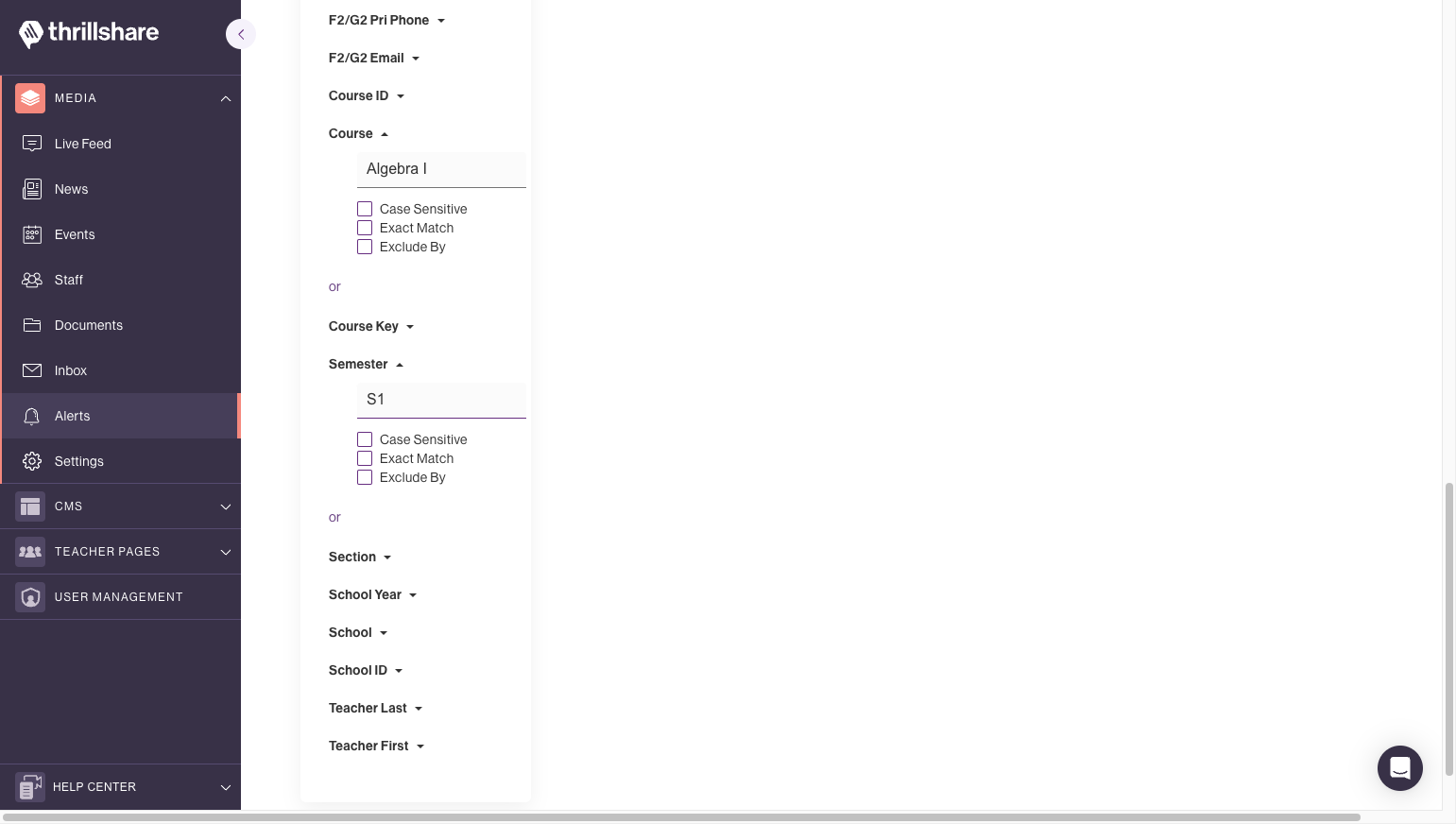 Click on Section