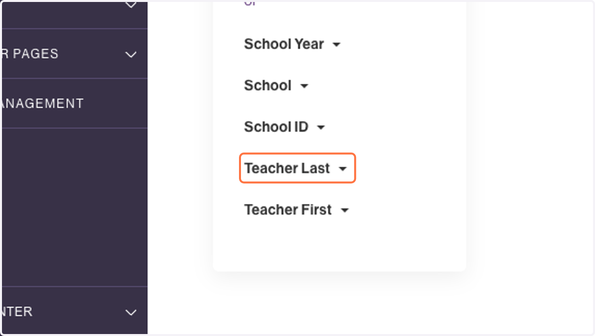 Click on Teacher Last