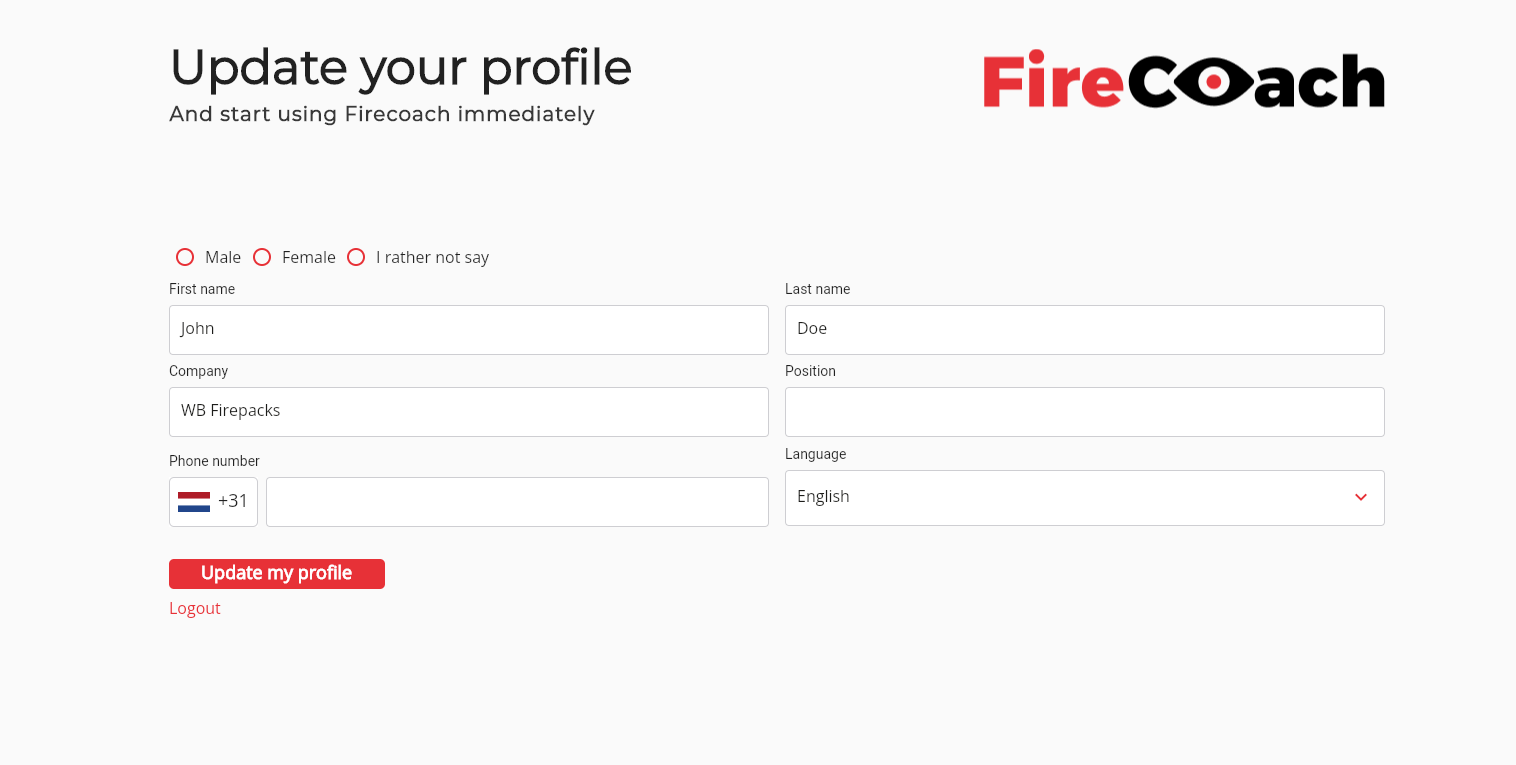 Enter your personal details