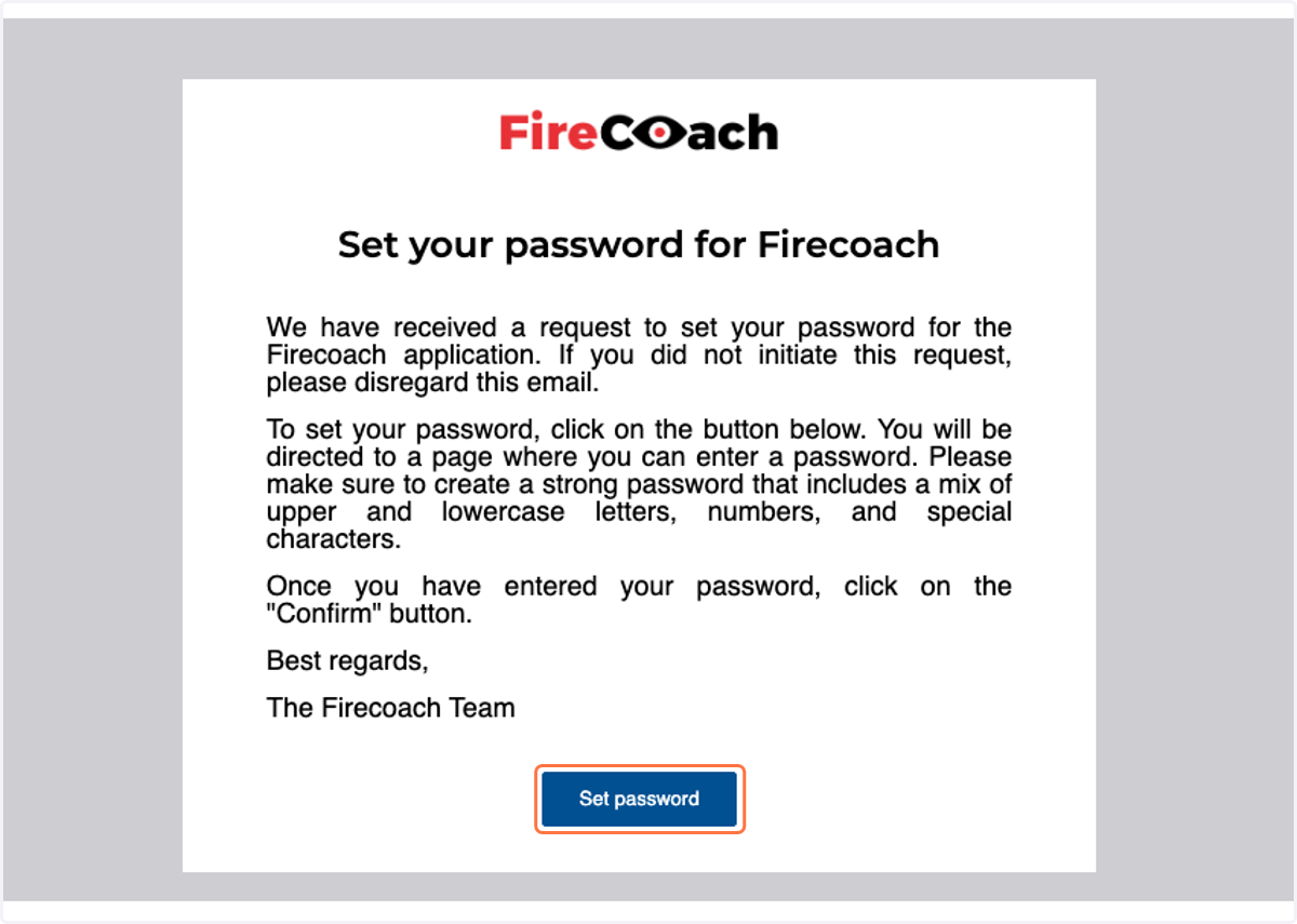 Click on Set password