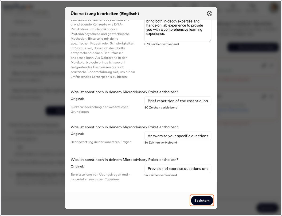 ÜBERSETZUNG: Überprüfe bitte die automatische Übersetzung und ändere Details bei Bedarf ab. Klicke bitte auf "Speichern", um die Übersetzung abzuschließen.