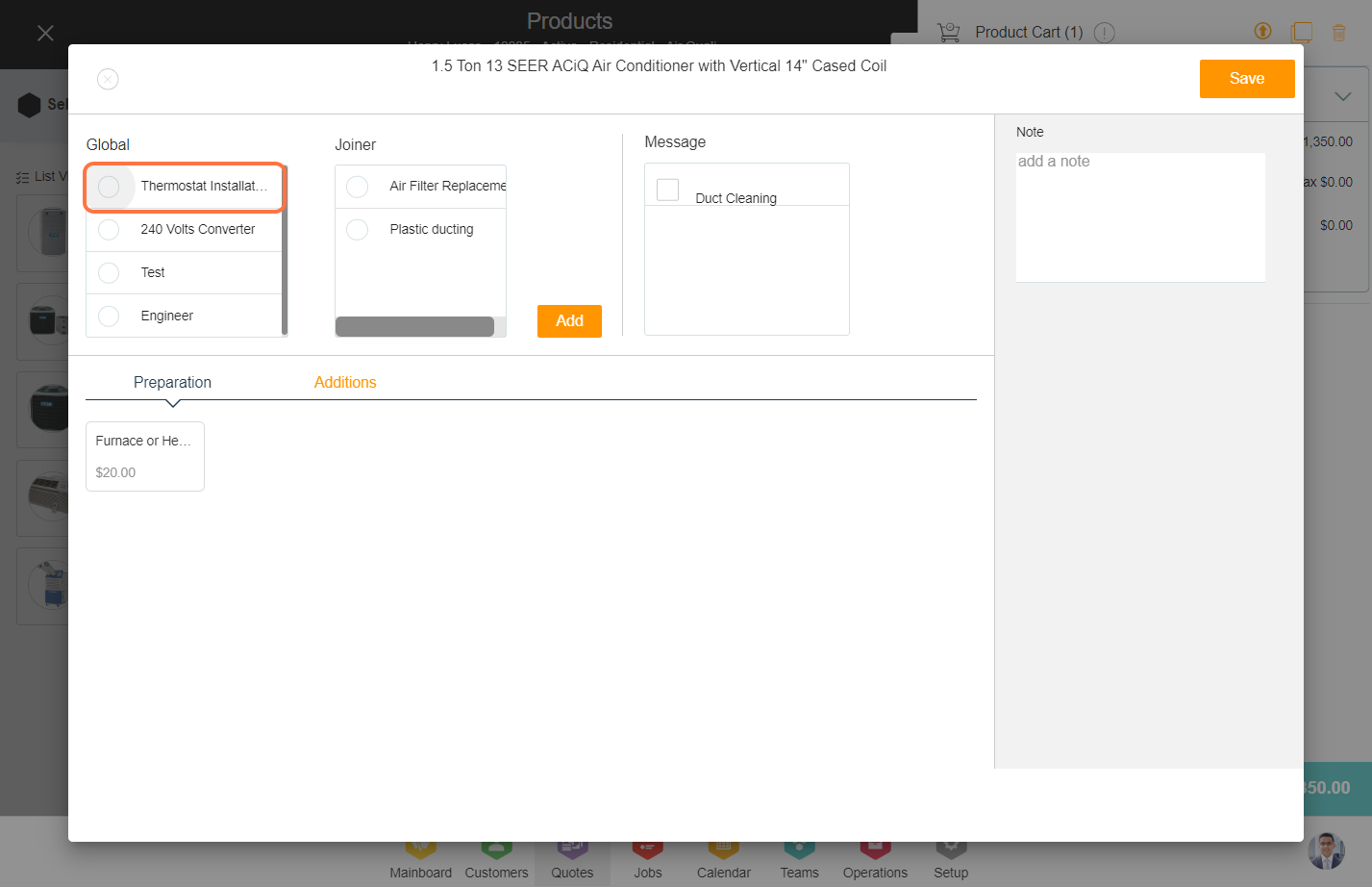 Click on Thermostat Installation and Setup