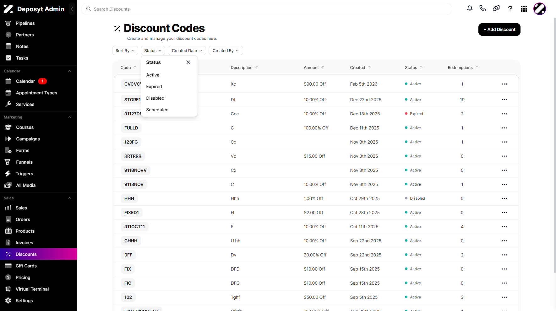 Step 4: A pop-up list will appear, prompting you to select a status to continue.