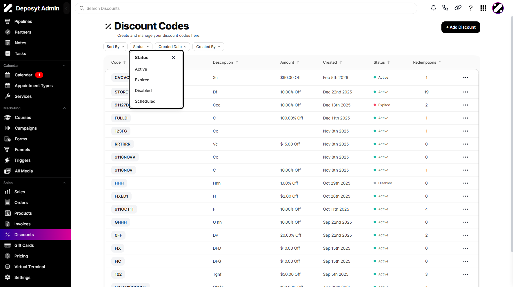 Step 4: A pop-up list will appear, prompting you to select a status to continue.