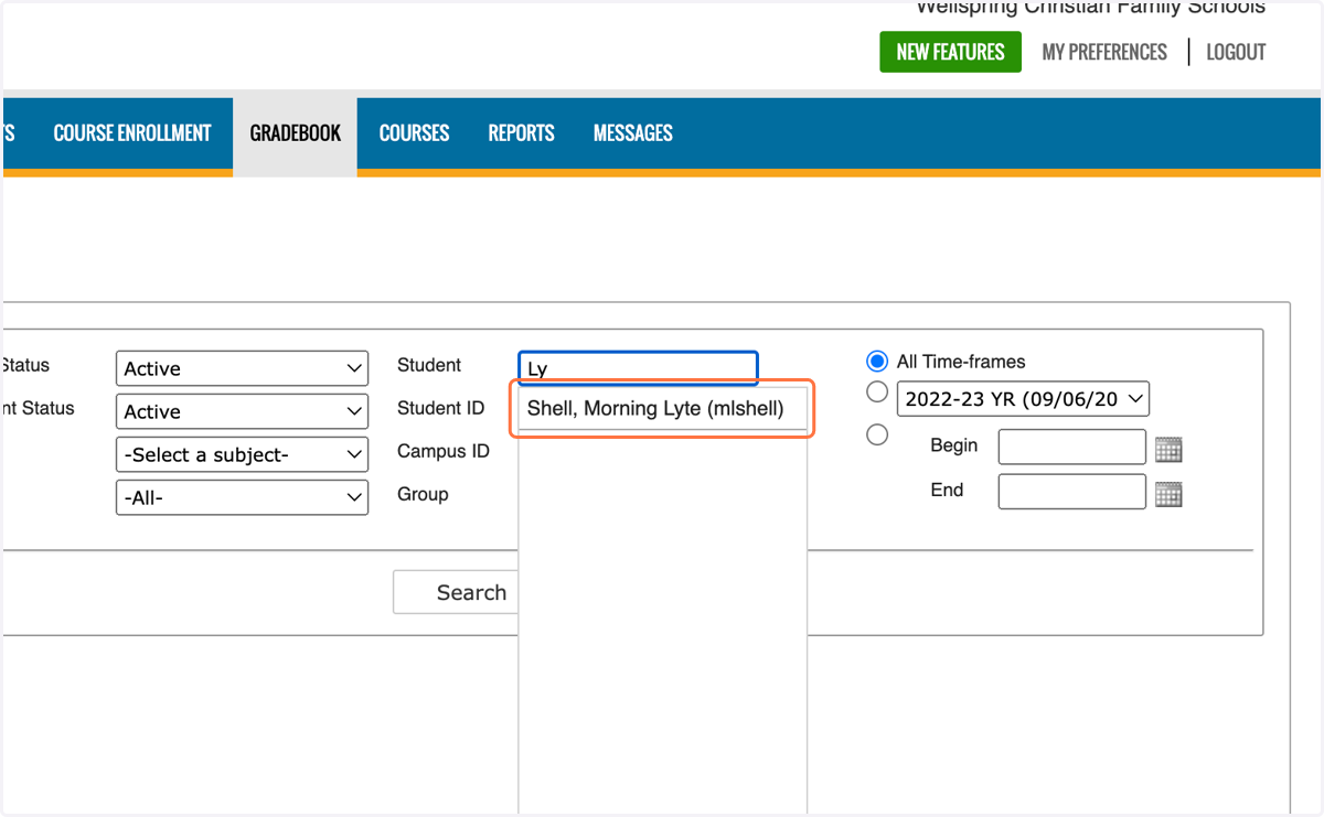 Click on their name when it shows up in the dropdown menu.