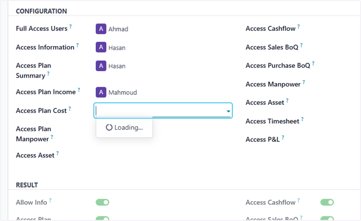 choose who can Access Plan Cost?