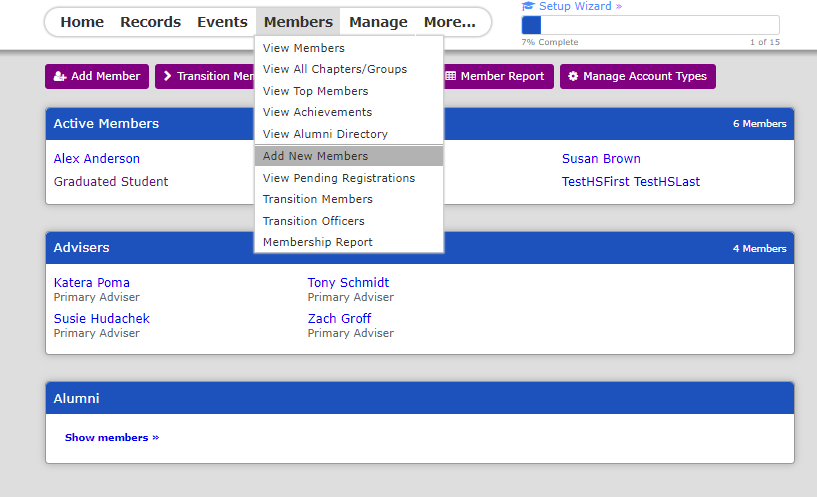 Member: Add New Members