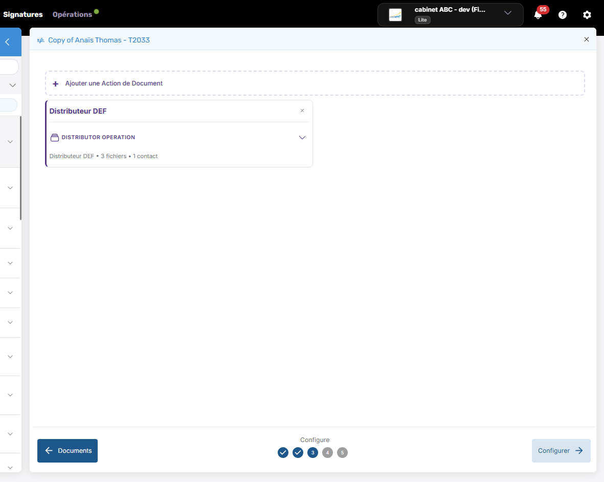 Cliquez sur Configurer