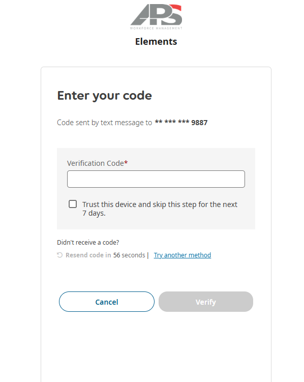 Enter the code that was sent to you.