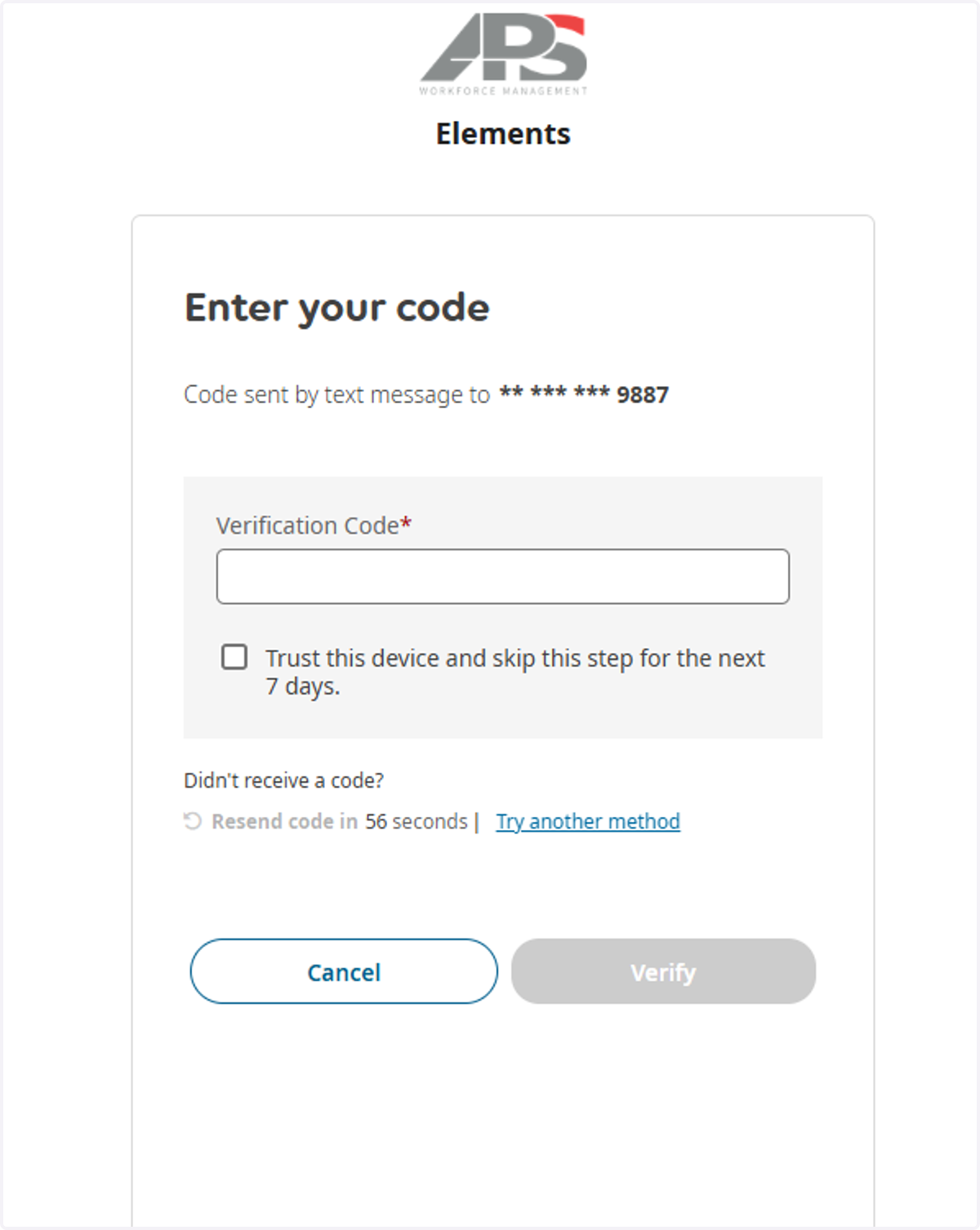 Enter the code that was sent to you.