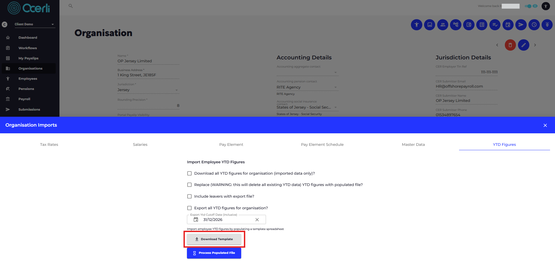 Click on DOWNLOAD TEMPLATE