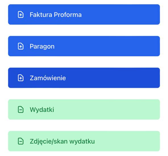 Stuknij w kafelek Zamówienie.