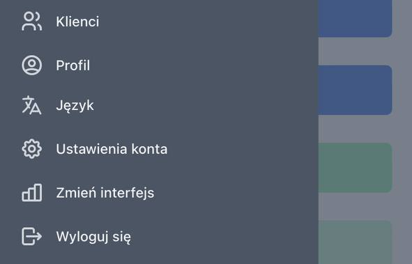 Wybierz z listy Ustawienia konta.