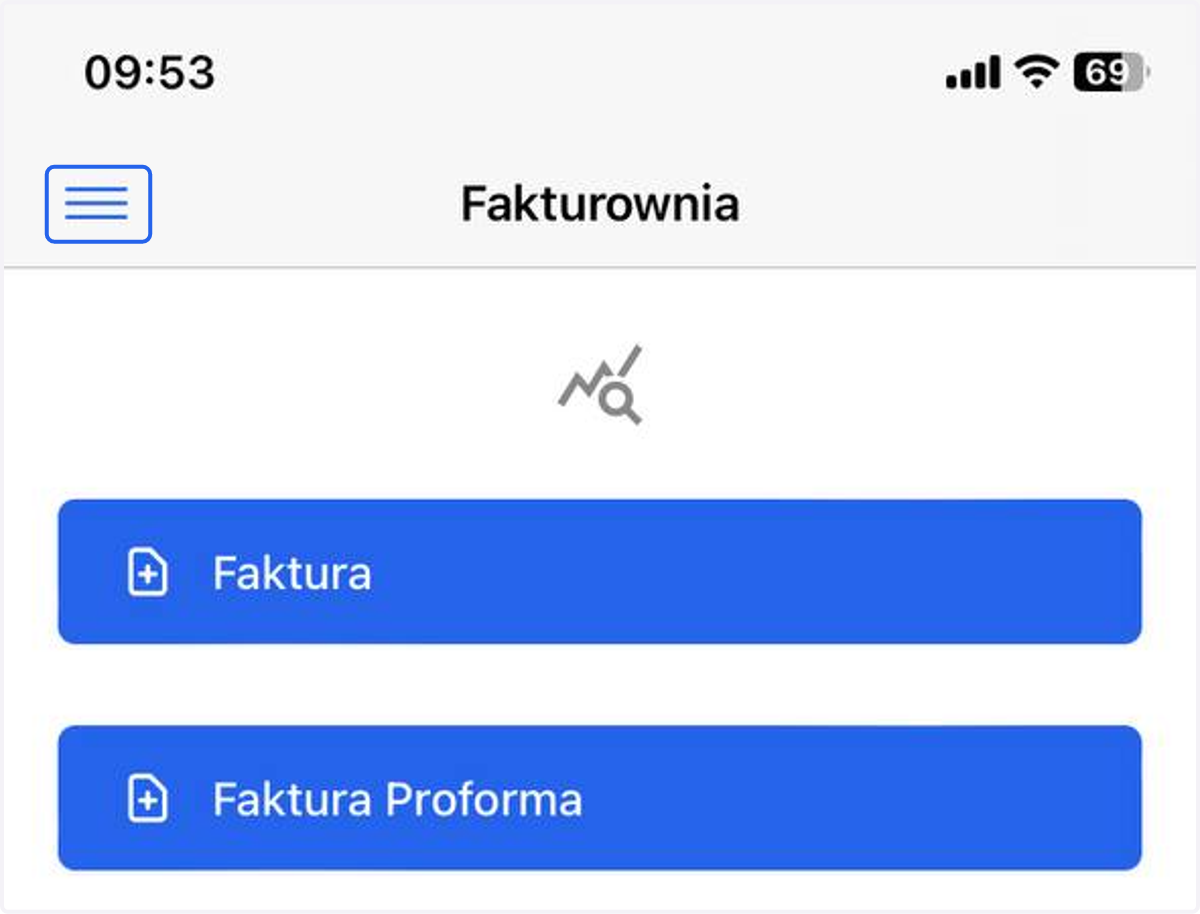 Aby aktywować opcję wystawiania Zamówień, wejdź w menu.