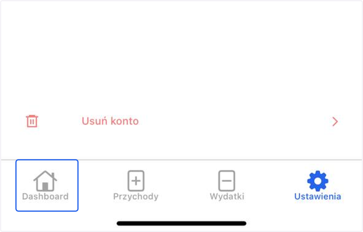 Przejdź na widok Dashboard.