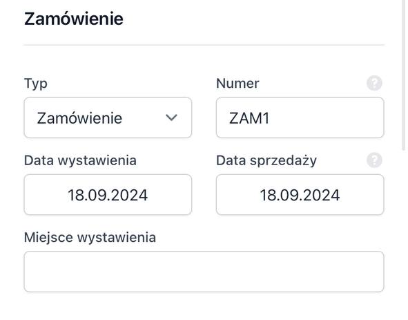Sprawdź lub popraw podstawowe dane dokumentu.