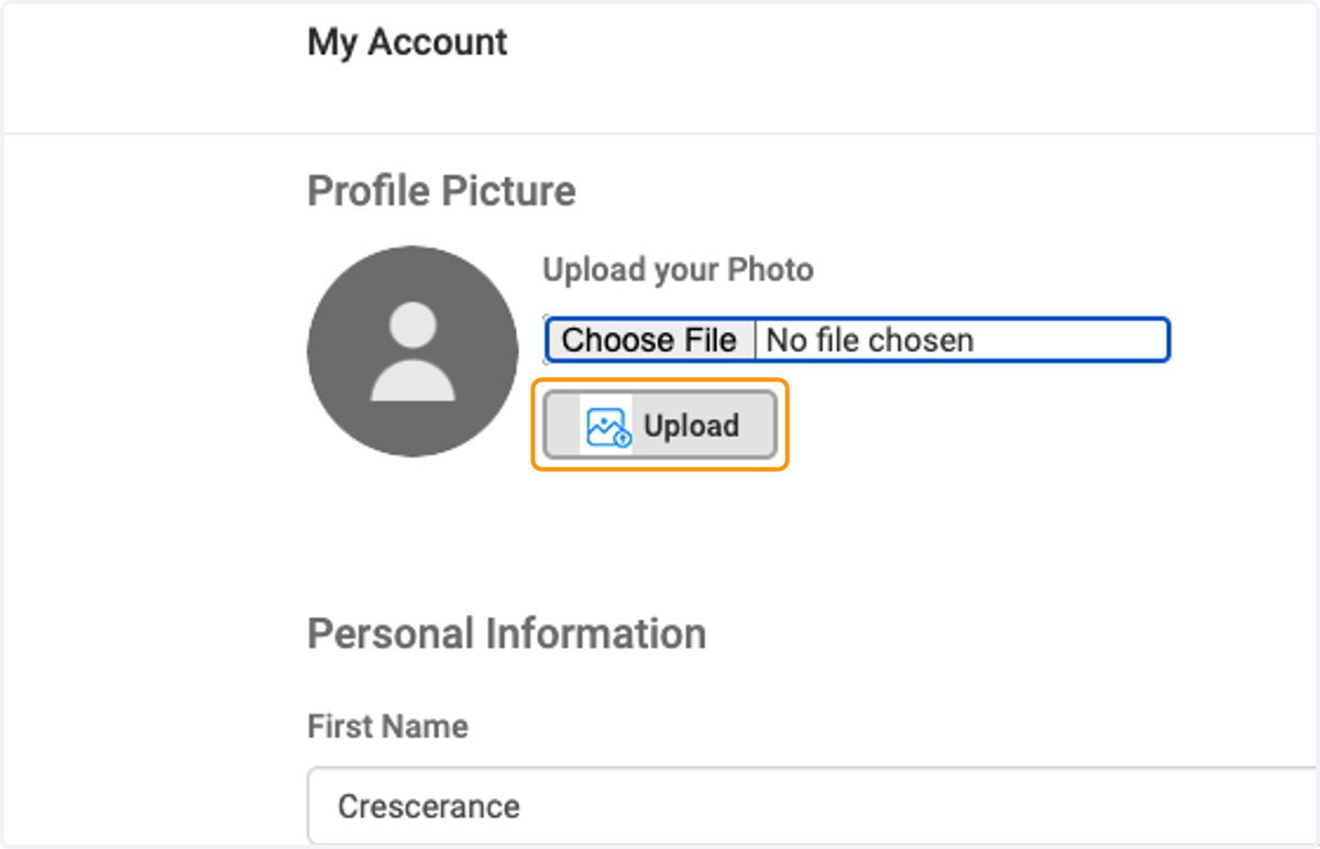 Click on Upload