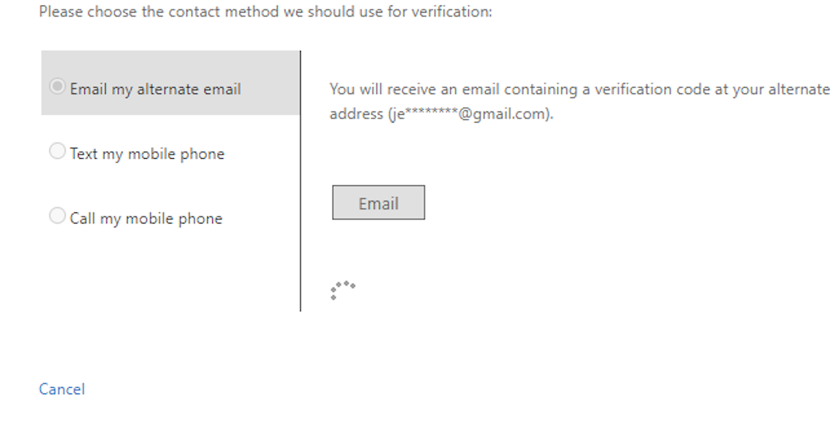 Select a verification method