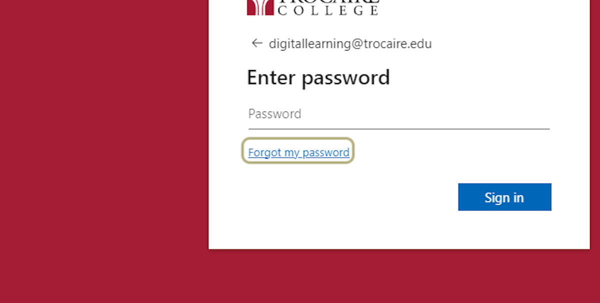 Select Forgot my password