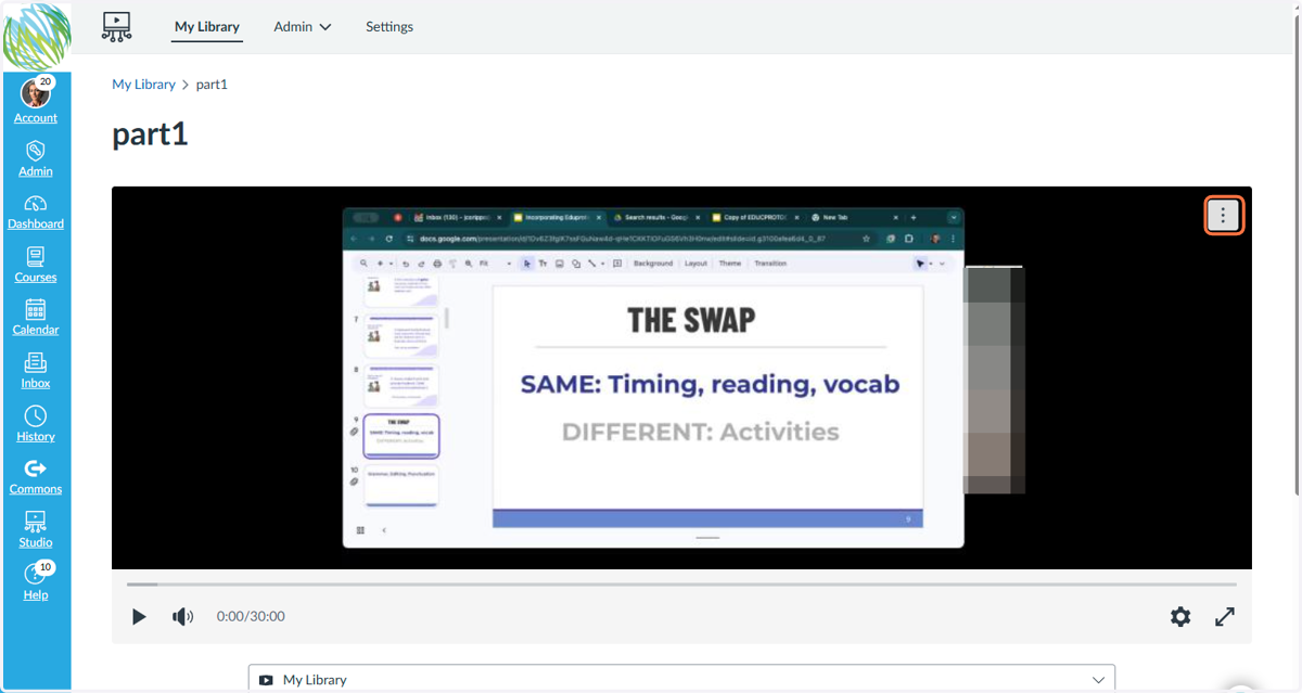 Click on Actions for part1