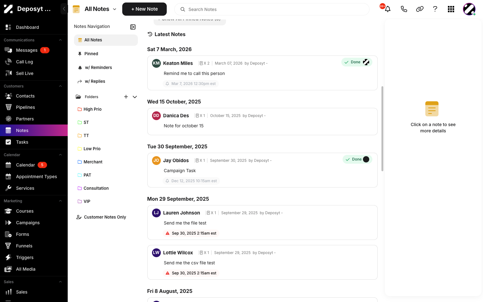 Step 4: Notes will now be grouped by date.