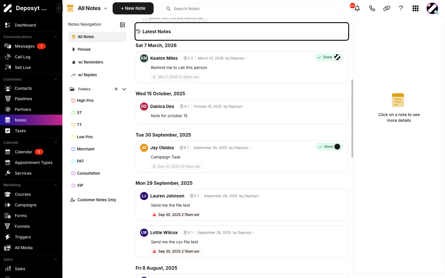 Step 4: Notes will now be grouped by date.