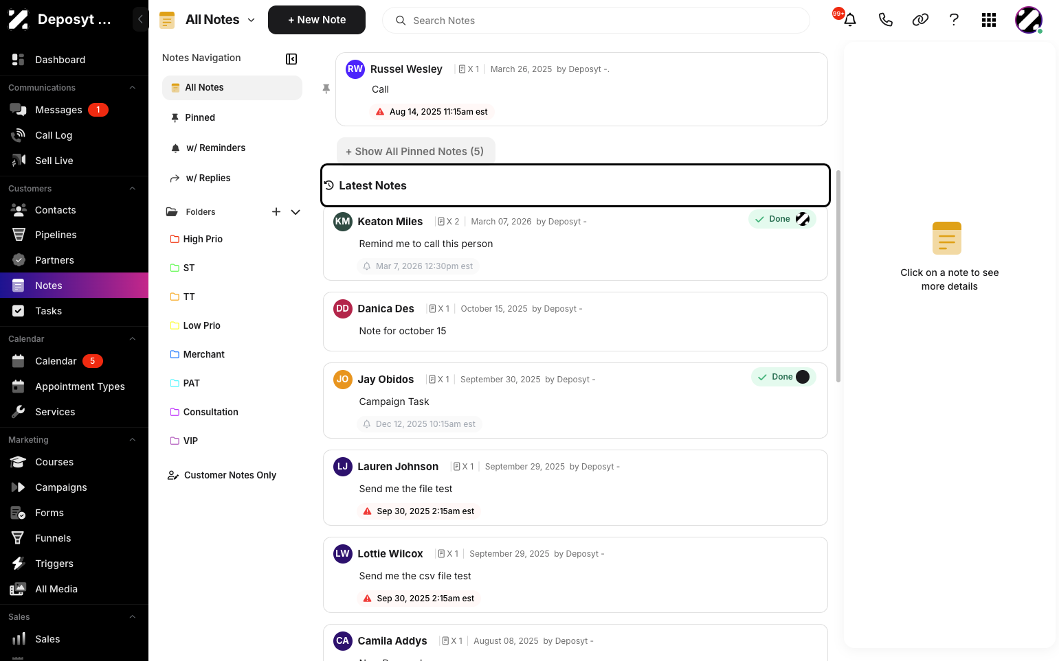 Step 2: As you can see, the default view shows smaller dates for notes listed under the Latest News section.