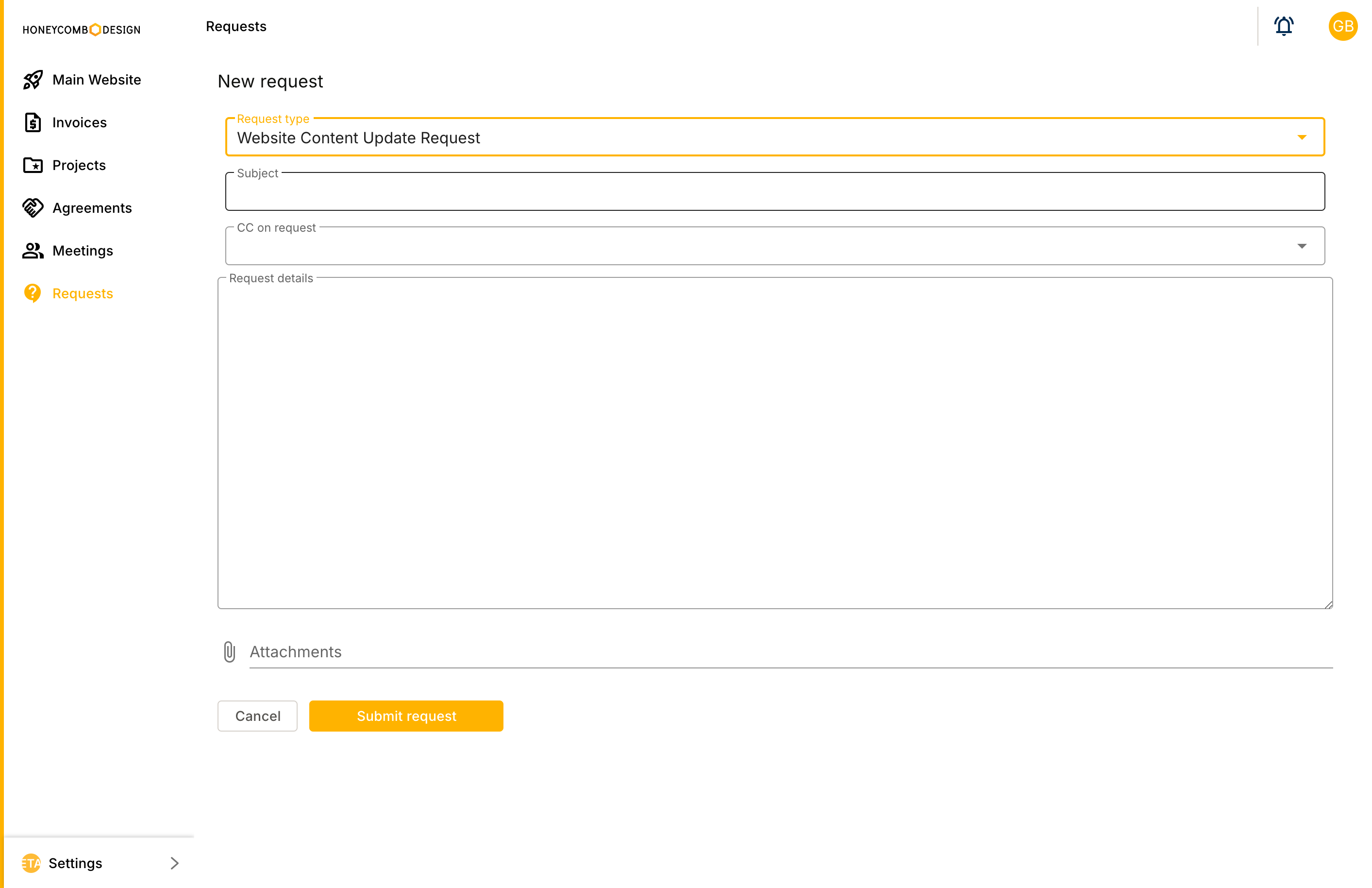 Fill the subject line to help us understand your request at a glance