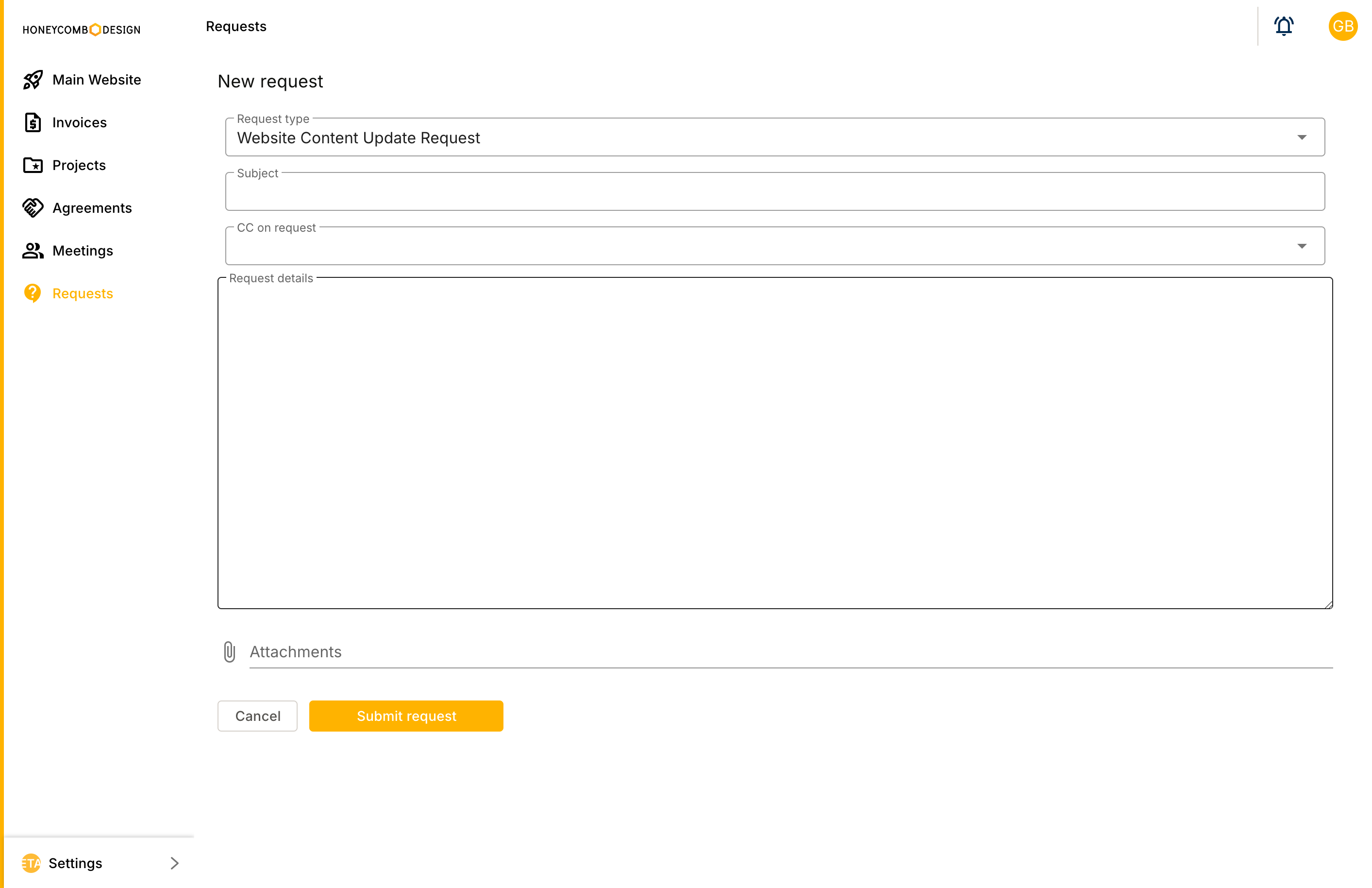 Click on Request details