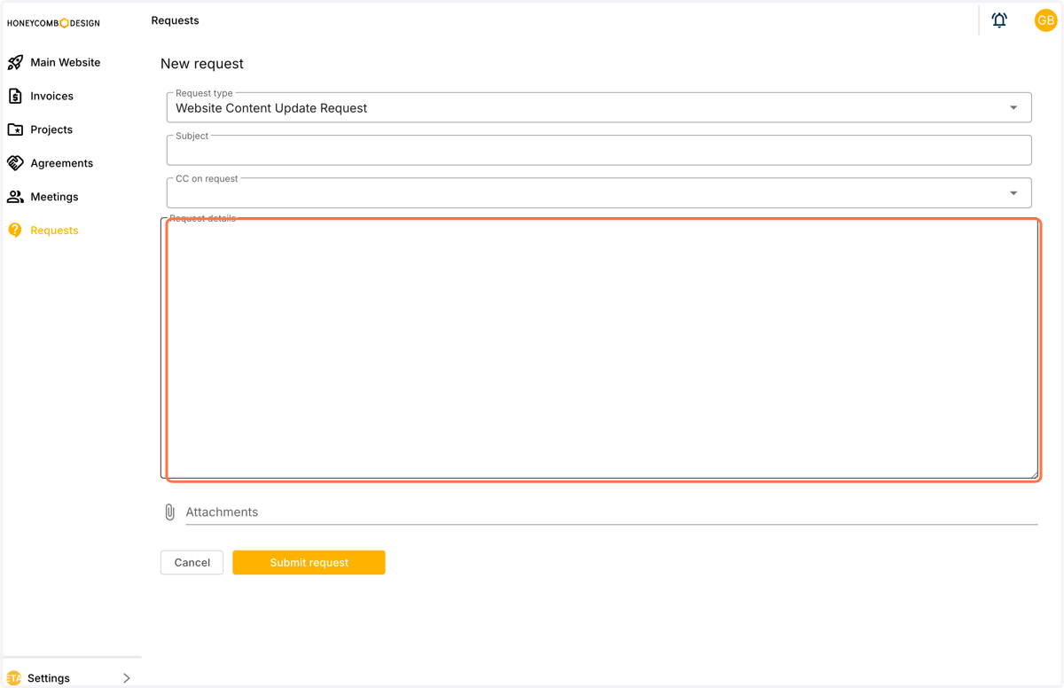 Click on Request details
