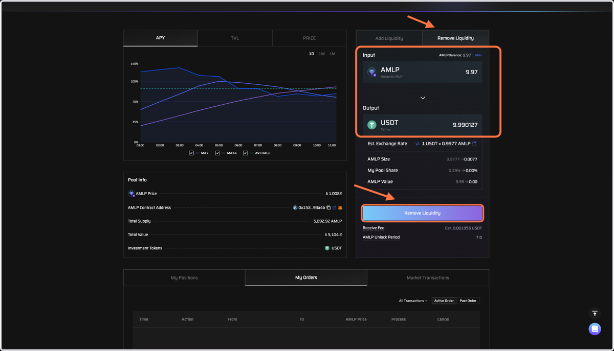 Withdraw Liquidity
