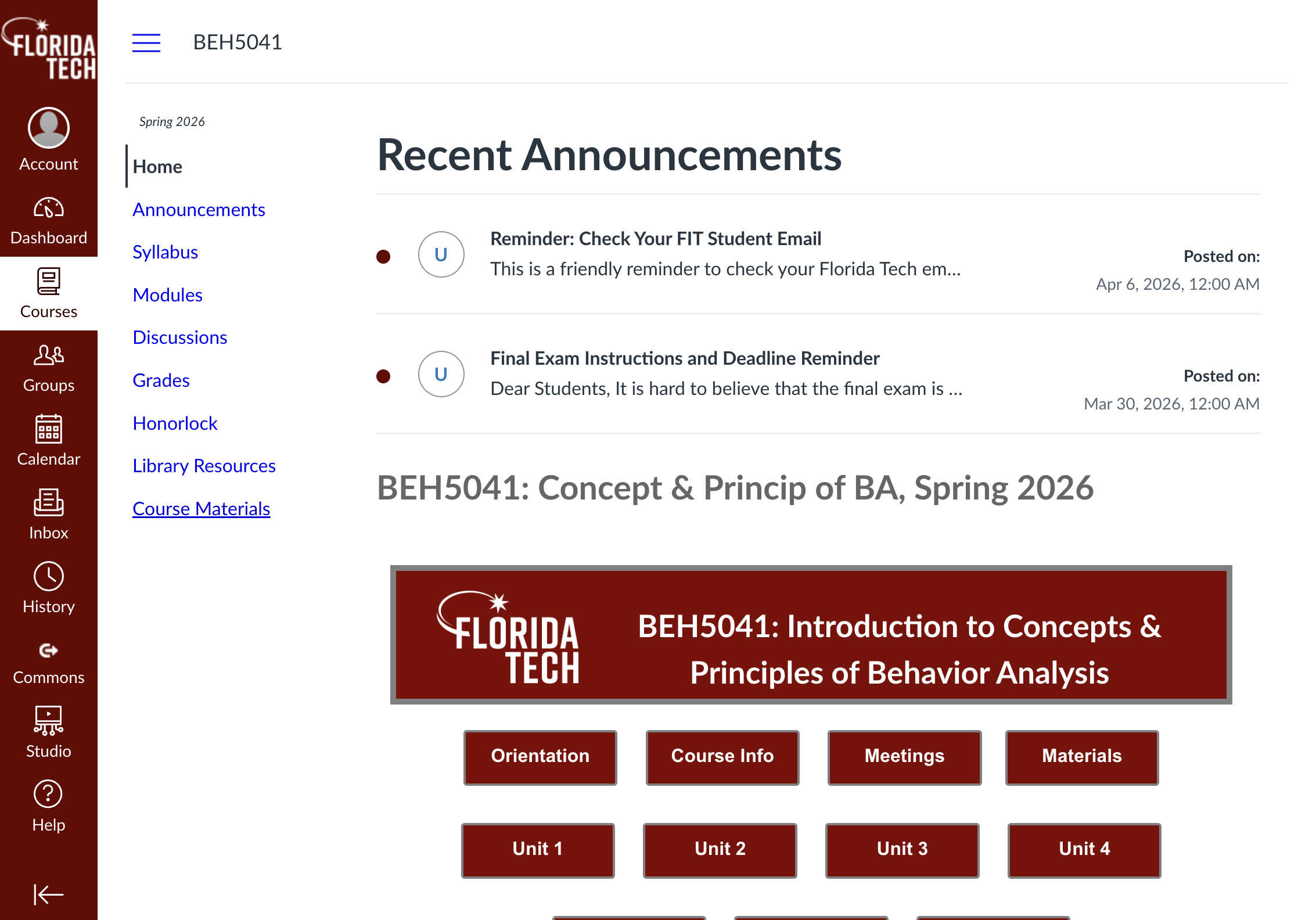Click on Course Materials