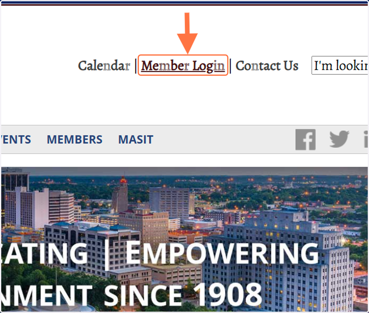 Click on Member Login