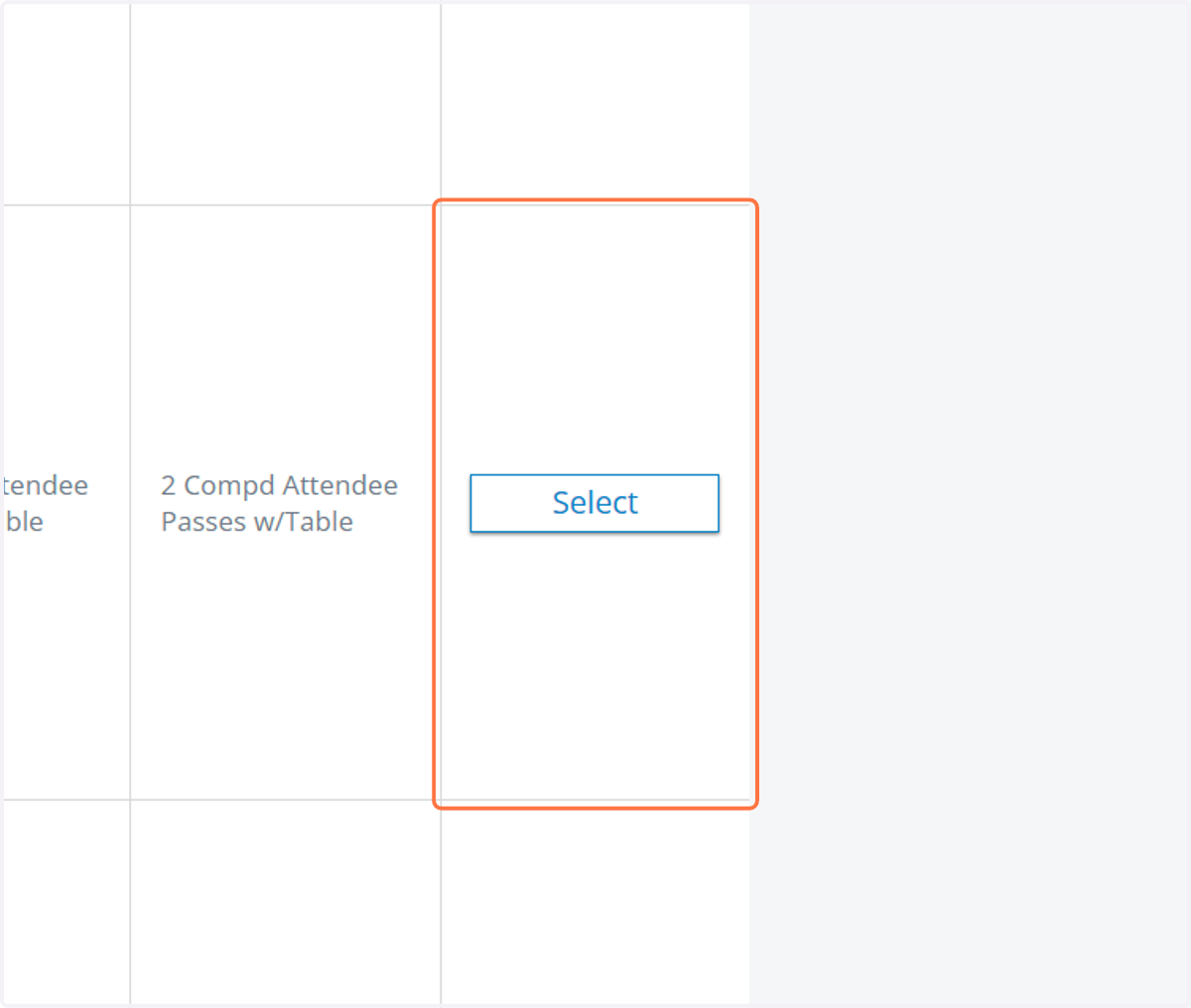 You will click on "Select" depending if you intend on exhibiting, sponsoring, or just attending (there is an option for each of these)