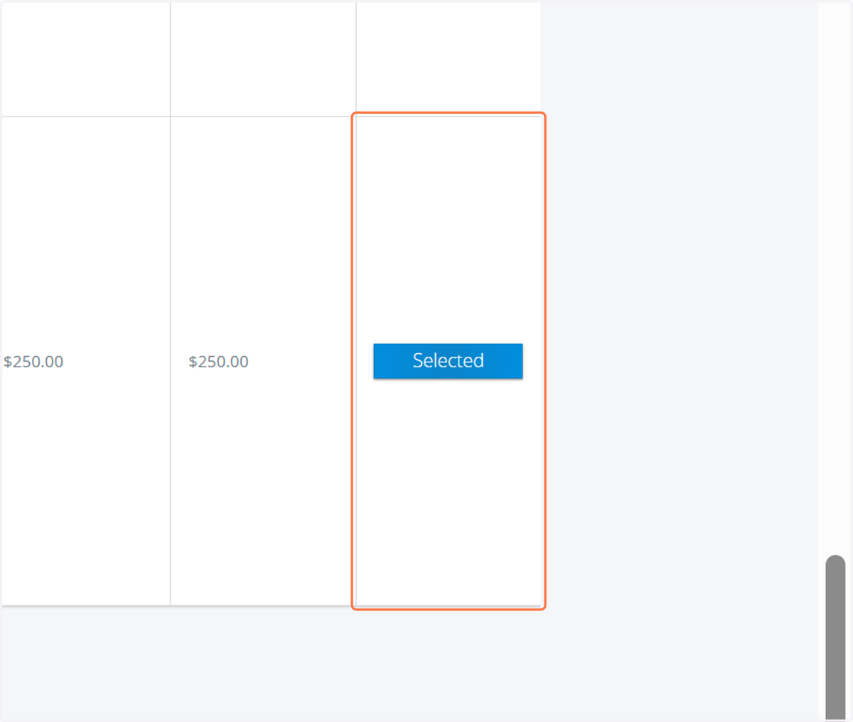Click "Select" and make sure it changes to say "Selected" and turns blue