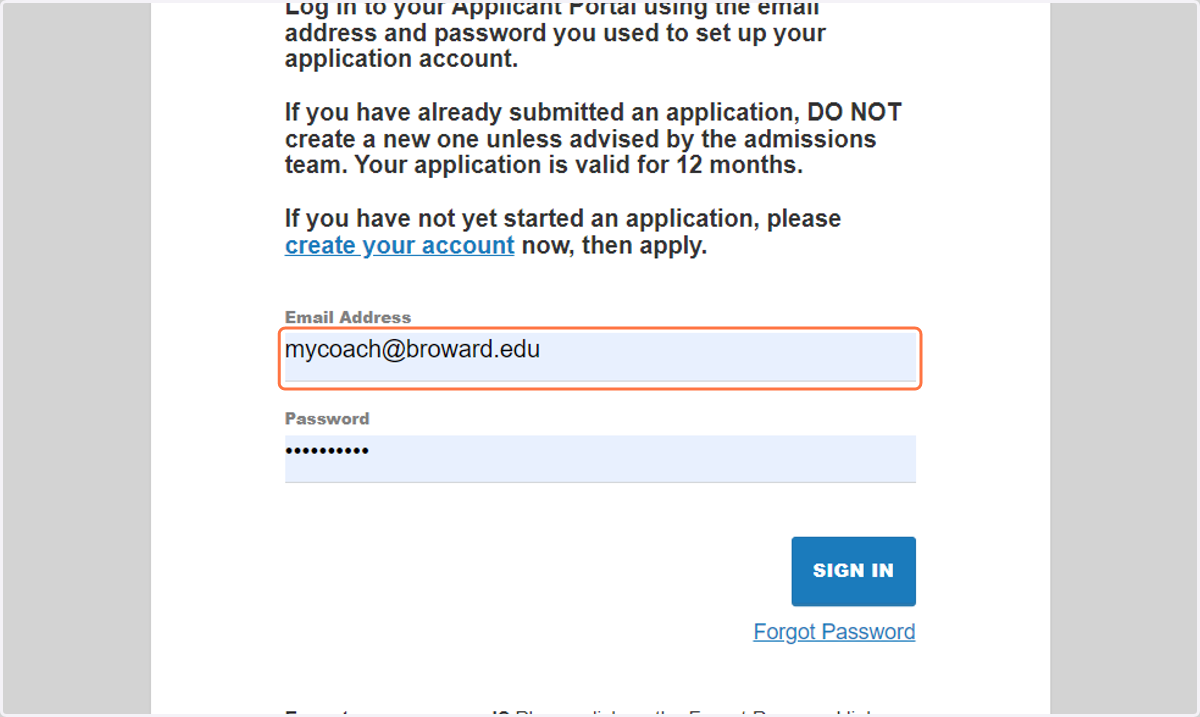 Click on Email Address