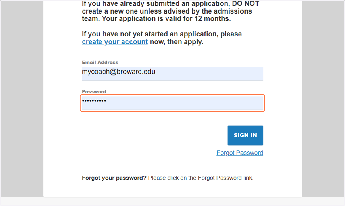 Type password