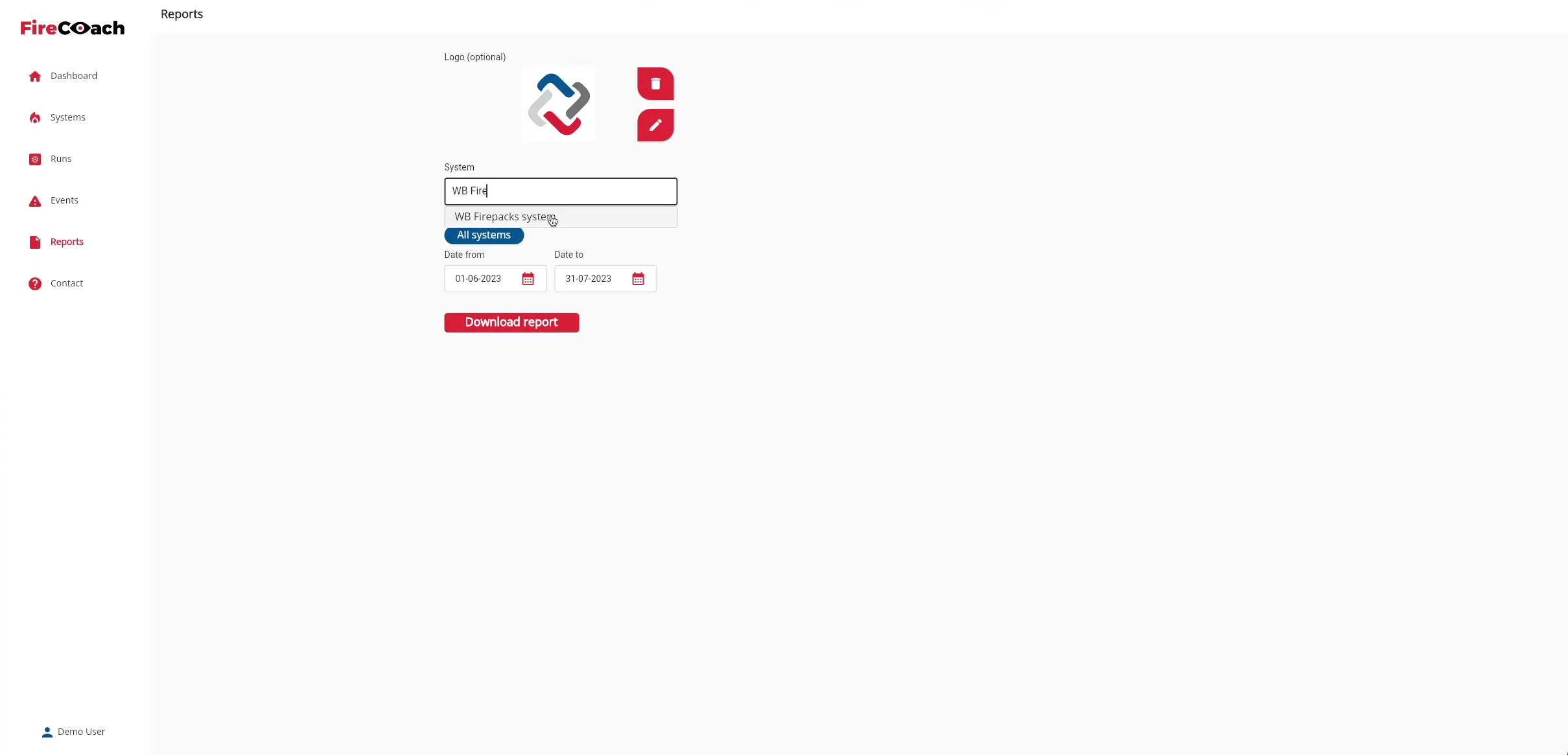 Type the name of the desired Firepack